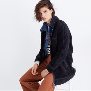 Madewell Sherpa City Grid Cocoon Coat